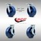 Service Caster 8 Inch SS Solid Poly Caster Set with Roller Bearings 2 Swivel Lock 2 Brake SCC SCC-SS30S820-SPUR-BSL-2-TLB-2 - alternate 3
